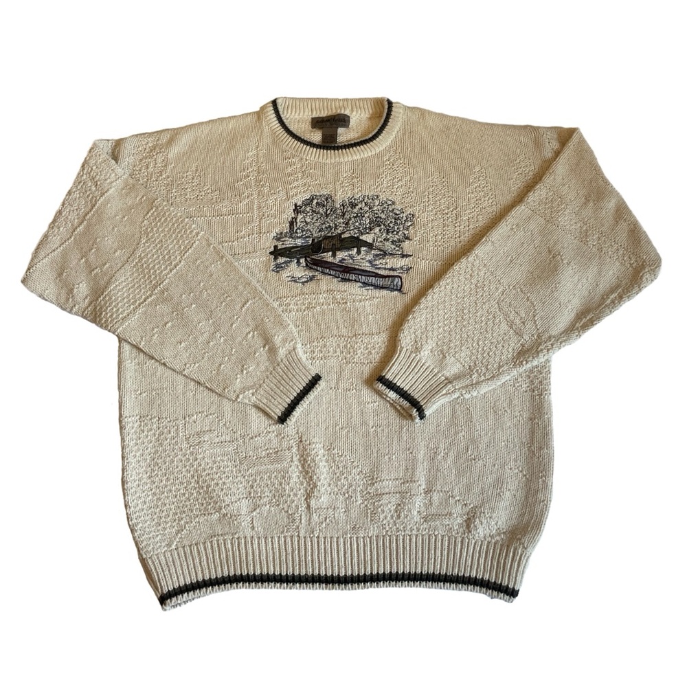 Vintage 90s Cedar Falls Nature Heavyweight Crewneck Sweater